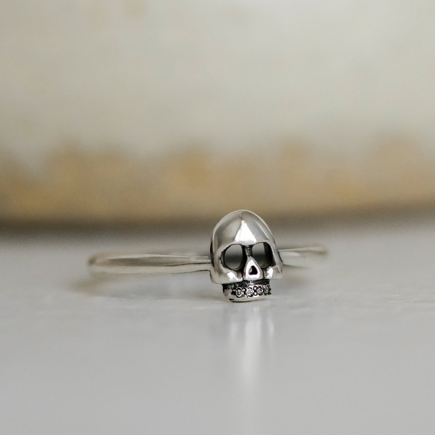 Mini Skull Ring - Silver