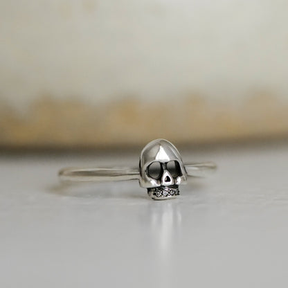 Mini Skull Ring - Silver