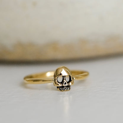 Mini Skull Ring - Bronze