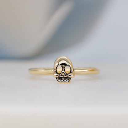 Mini Skull Ring - Bronze