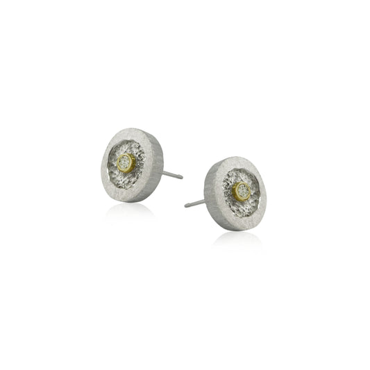 Diamond Erosion Post Earrings