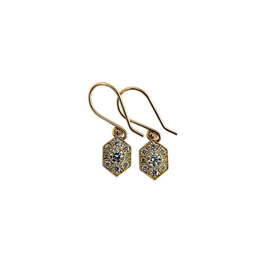 Mini Diamond Dangle Earrings