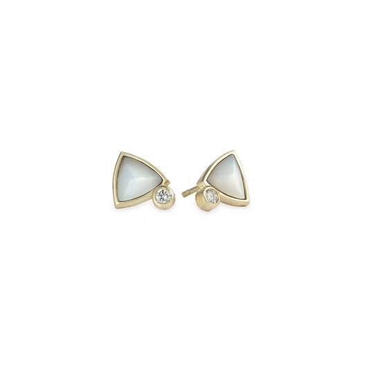 Trillion Mother of Pearl Stud Earrings