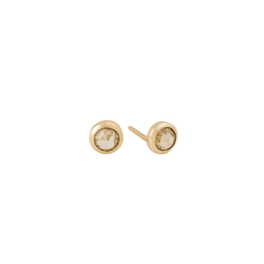 Reclaimed Rose Nouveau Champagne Diamond Studs