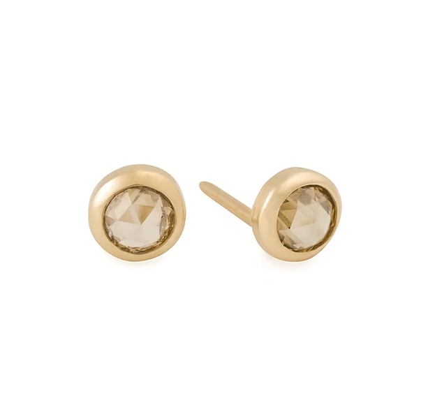Reclaimed Rose Nouveau Champagne Diamond Studs