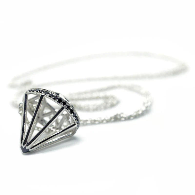 Muse Necklace with Black Diamond Girdle & Culet