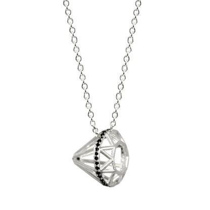 Muse Necklace with Black Diamond Girdle & Culet