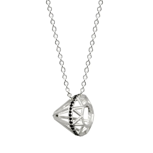 Muse Necklace with Black Diamond Girdle & Culet