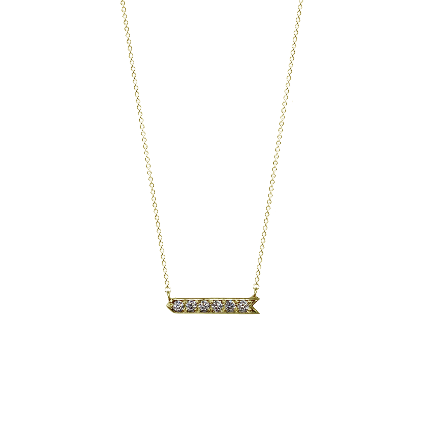 Epaulette Diamond Arrow Necklace