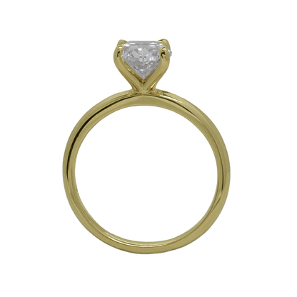 Knife Edge Solitaire with an Oval Brilliant