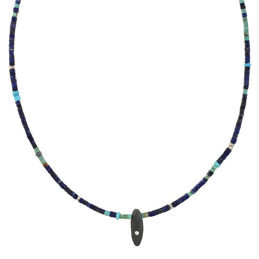 Lapis Choker with Amylum Star