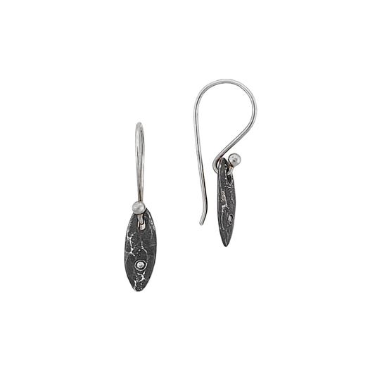 Amylum Star Silver Hook Earrings