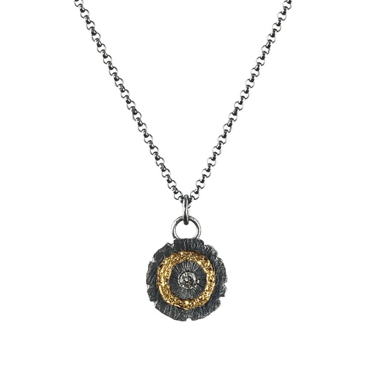 Redwood Slice Diamond Pendant