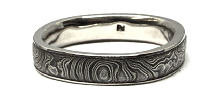 5mm "Twist" 950 Palladium Rails Flat Band