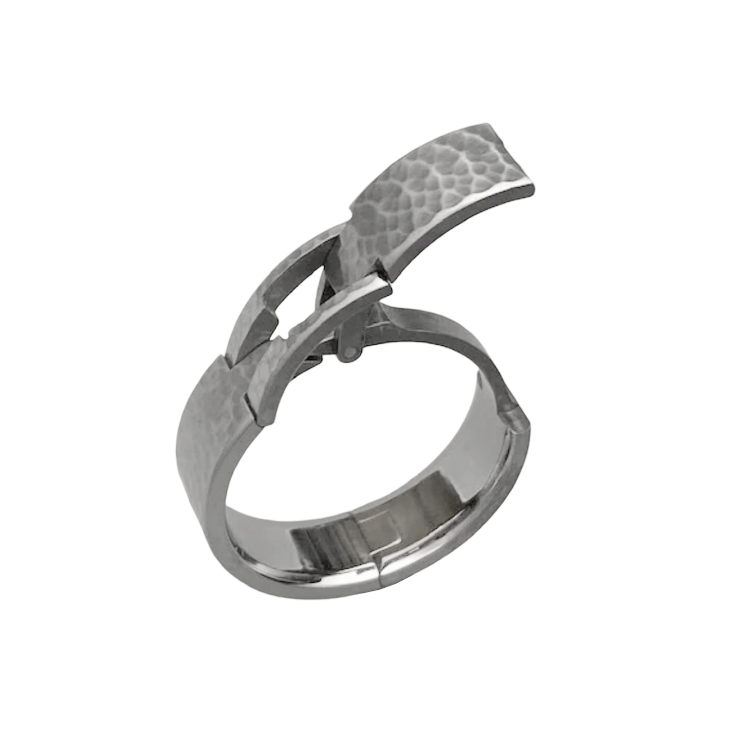 Hammered Titanium Band