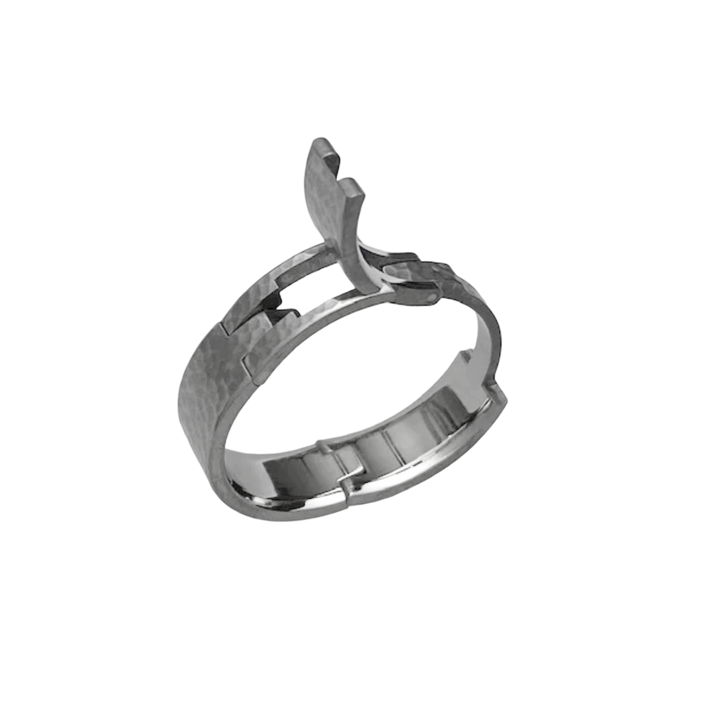Hammered Titanium Band