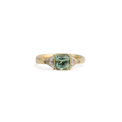 Montana Sapphire 3-Stone Sorrel Ring