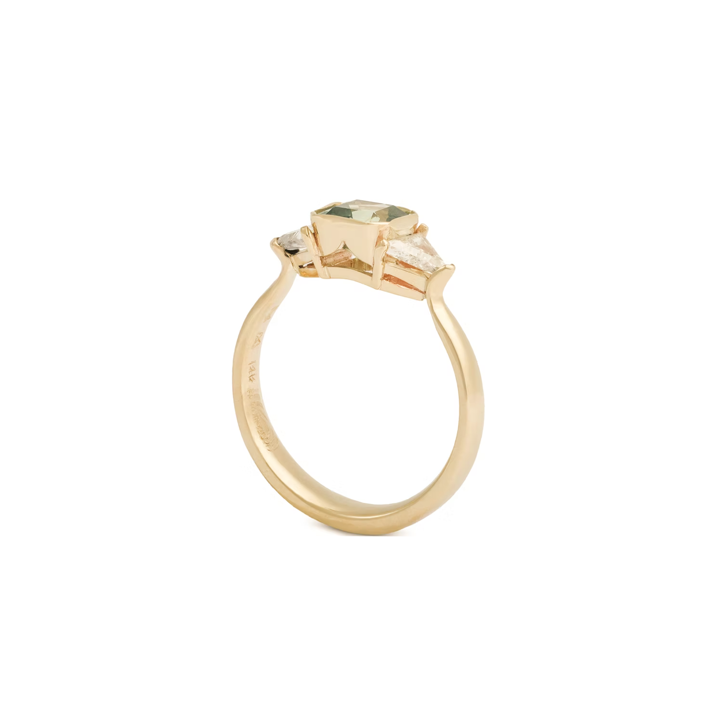 Montana Sapphire 3-Stone Sorrel Ring
