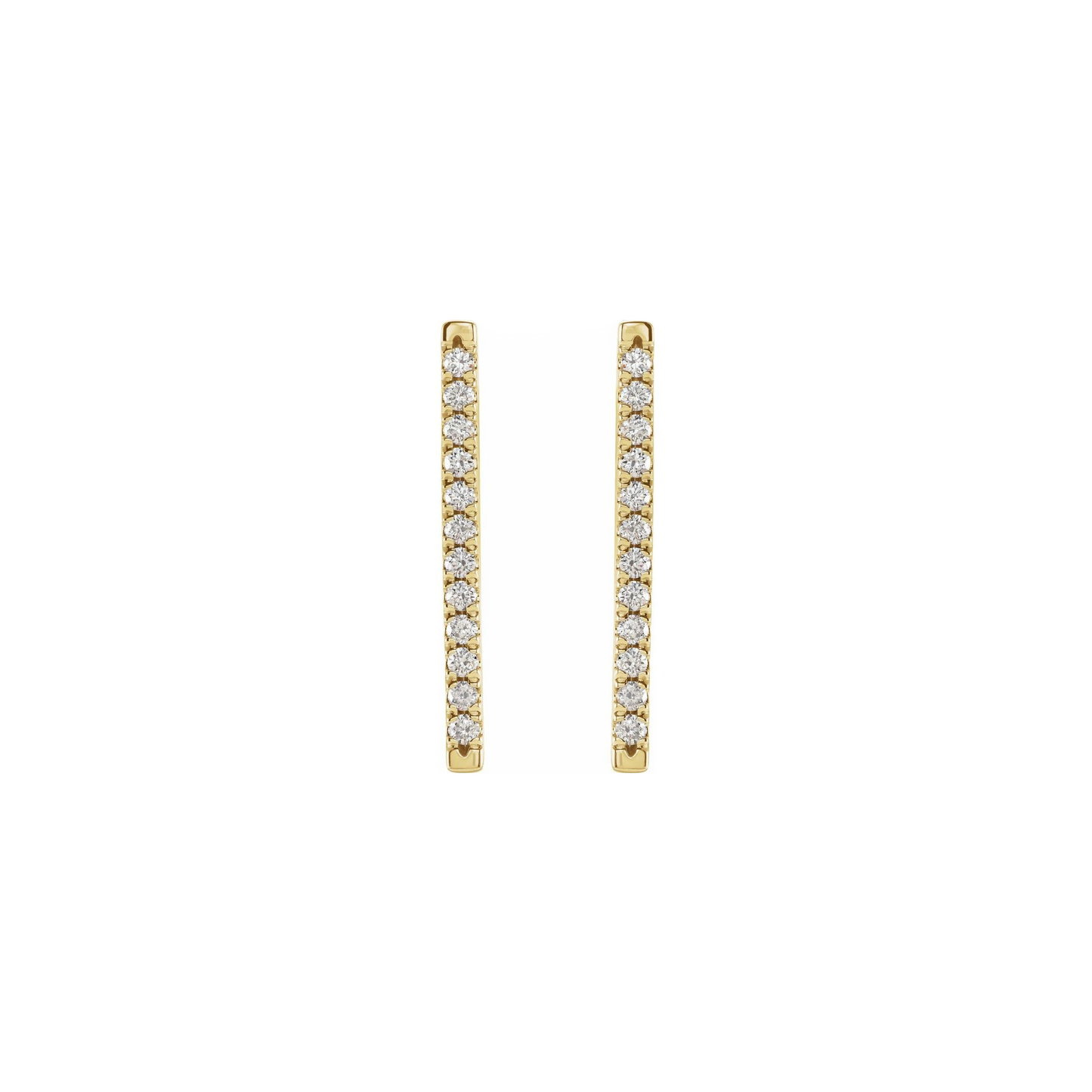 12 Diamond Bar Earrings
