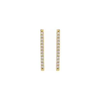 12 Diamond Bar Earrings