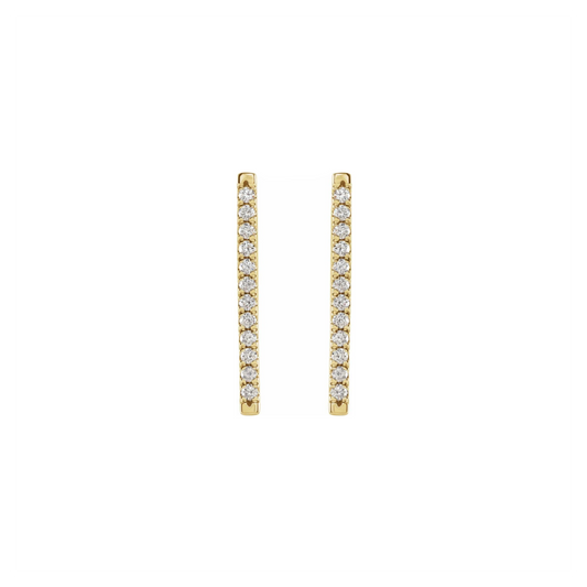 12 Diamond Bar Earrings