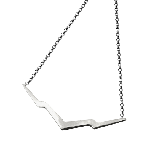 Lightning Bolt Necklace - Silver