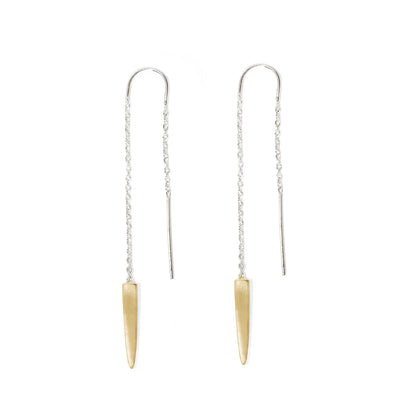 Talon Threader Earrings in Mixed Metals