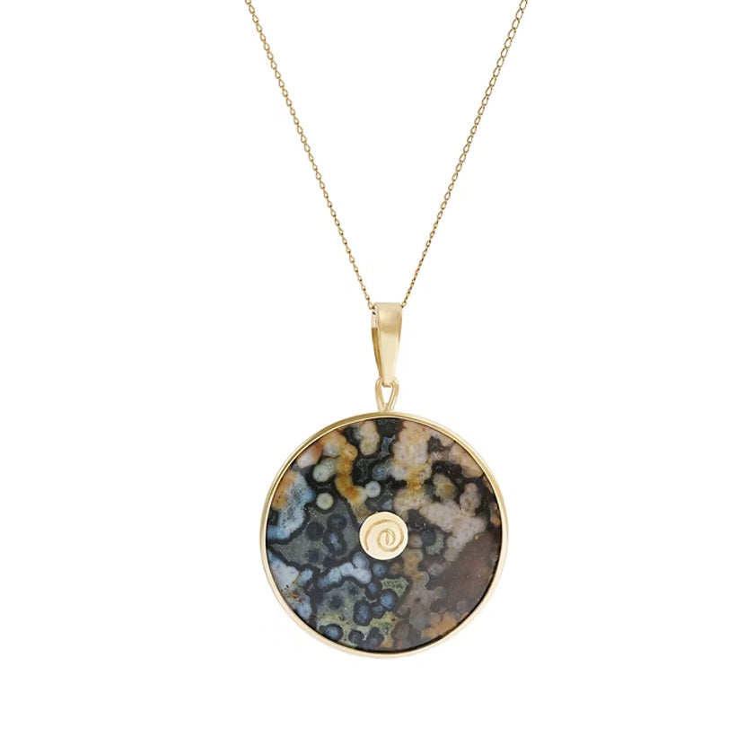 Ocean Jasper Sigil Medallion Pendant