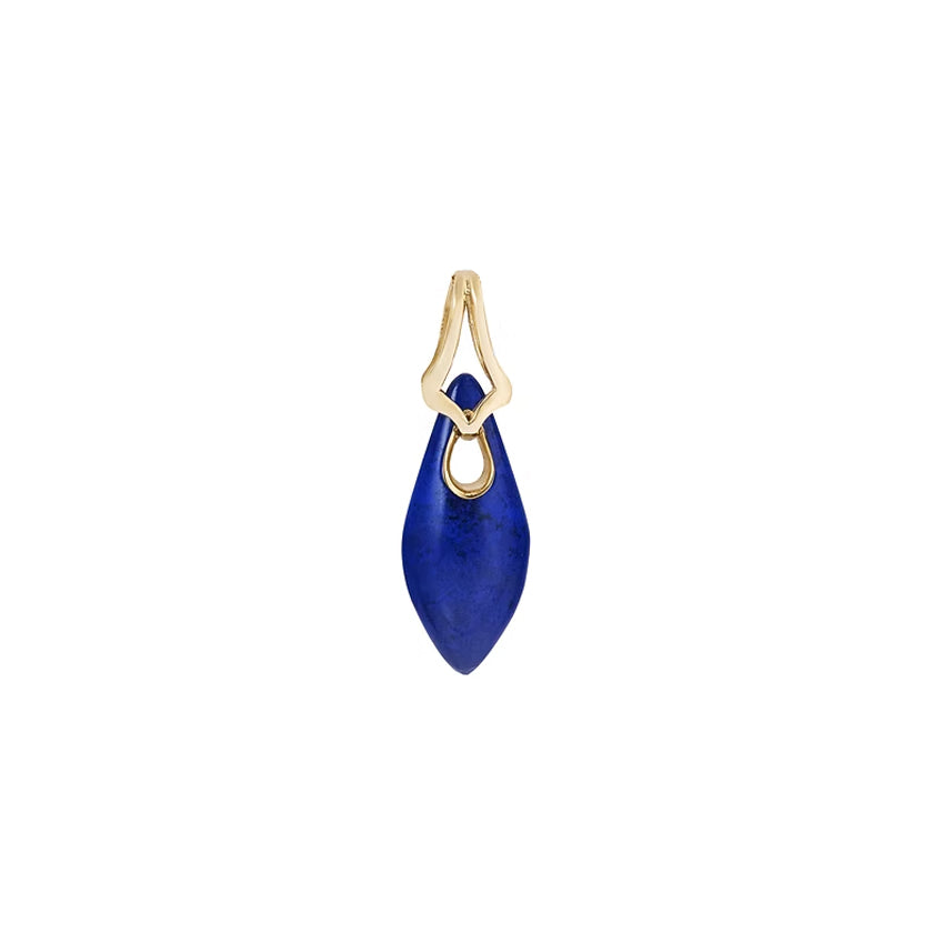 Lapis Tumbler Elongated Droplet Pendant