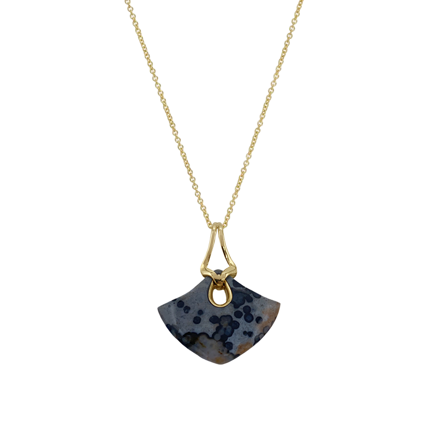 Ocean Jasper Tumbler Shield Pendant