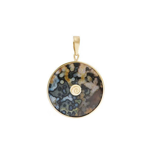 Ocean Jasper Sigil Medallion Pendant