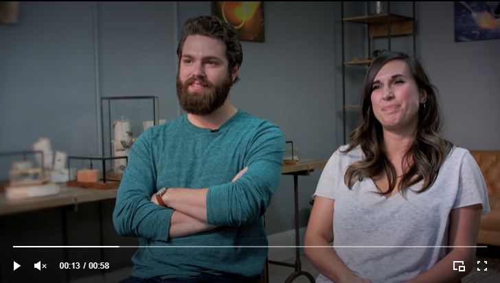Load video: Jason and Molly talk about their experience making each others&#39; wedding bands.