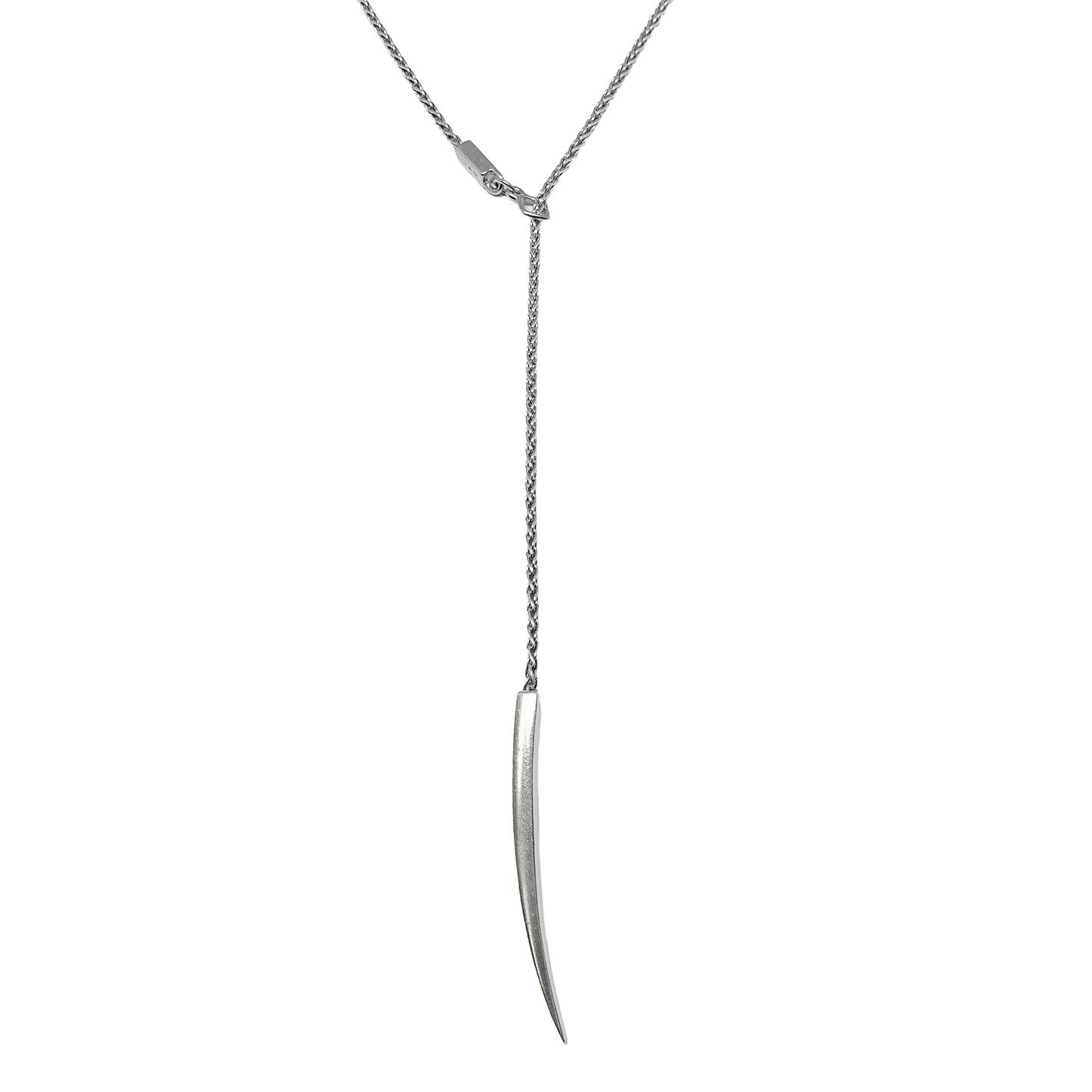 Talon Lariat Necklace - Silver