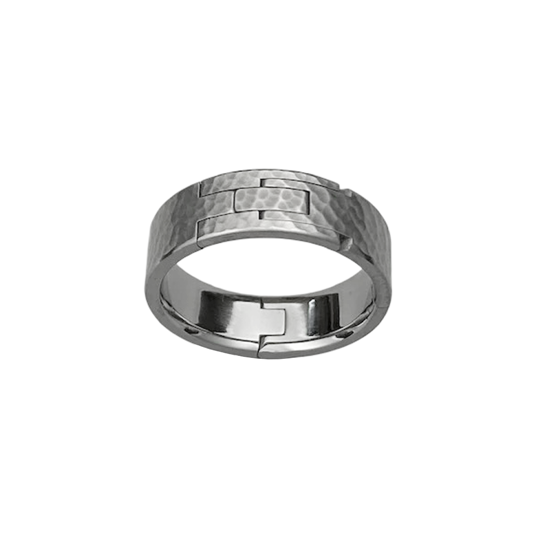 Hammered Titanium Band